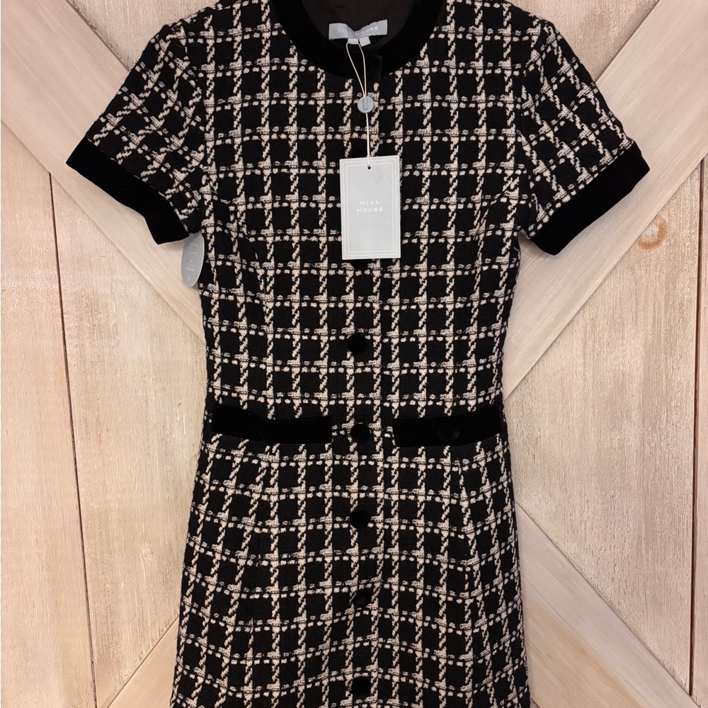 Hill House Allegra in store now Black and White Mini Dress - Picture 8 of 9